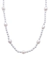ADORNIA WATER RESISTANT MIXED FRESHWATER PEARL NECKLACE