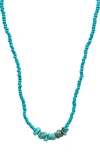 ADORNIA TURQUOISE BEADED NECKLACE