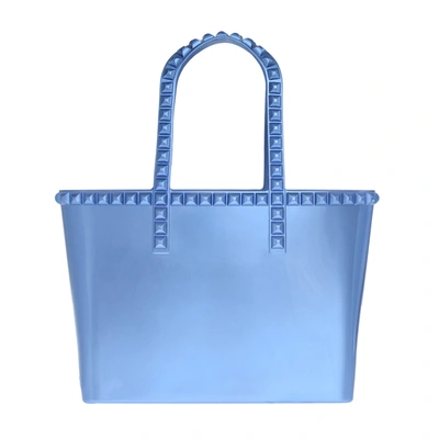 Carmen Sol Seba Mid Tote Jumbo Studs In Baby Blue