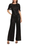 Maggy London Sequin Jumpsuit In Black