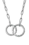 Samuel B. Sterling Silver Interlocking Ring Necklace In Silver