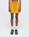 Re/done 70s Corduroy Pocket Mini Skirt In Worn In Mustard