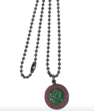 Marketplace 70s Surfer St Christopher On Ball Chain In Green