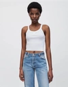 RE/DONE CROPPED RIBBED TANK