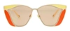 Chloé Ch0049s Gemma Metal And Acetate Square-frame Sunglasses In Brown