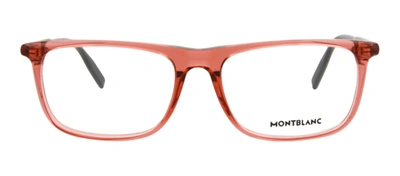 Montblanc Mb0012o 016 Rectangle Eyeglasses Mx In Clear