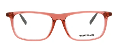 Montblanc Mb0012oa 008 Rectangle Eyeglasses Mx In Clear