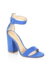 GIANVITO ROSSI Portofino Suede Block Heel Sandals