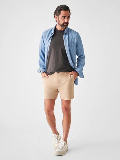 Faherty All Day Shorts (5" Inseam) In Khaki