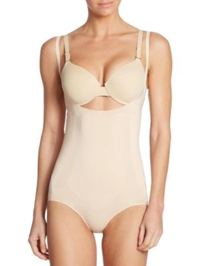 Spanx Oncore Open-bust Bodysuit In Soft Nude