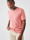 Faherty Sunwashed Organic Cotton Pocket T-shirt In Faded Flag