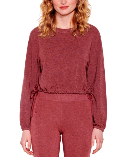 Sundry Sidetie Sweatshirt In Brown