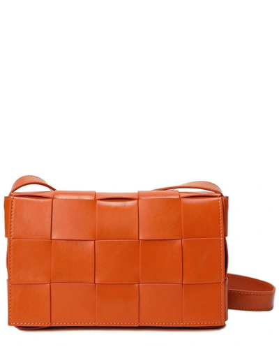 Tiffany & Fred Leather Crossbody In Orange