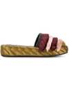 MARCO DE VINCENZO QUILTED FRINGED MULES,MXV061OD2F08R312062549