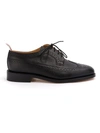 Thom Browne Grain-textured Leather Oxfords In Black