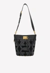 Ferragamo 3d Gancini Studio Shoulder Bag In Black