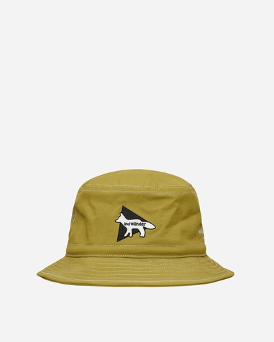 And Wander Maison Kitsuné Nylon Hat In Green