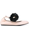 LANVIN floral pin ballerina shoes,FWBAPB09EXAAE1712062353