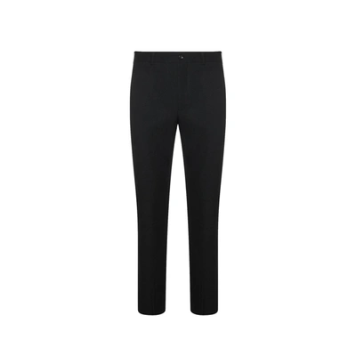 Comme Des Garçons Wool Slim Trousers In Black