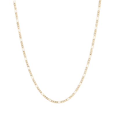 Aurate New York Medium Gold Figaro Chain Necklace In Yellow