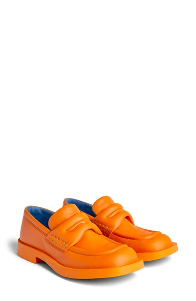 Camperlab 1978 Square-toe Leather Loafers In Orange