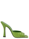 Attico 105mm Anais Croc Embossed Leather Mules