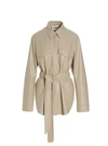 Nanushka Faux Leather Artha Overshirt With Belt
