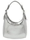 By Far Cosmo Metallic Leather Handbag