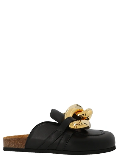 Jw Anderson J.w.anderson Women 'chain Loafer' Sabots In Negro