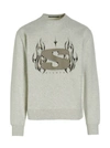 Stampd Grey Chrome Flame Sweatshirt