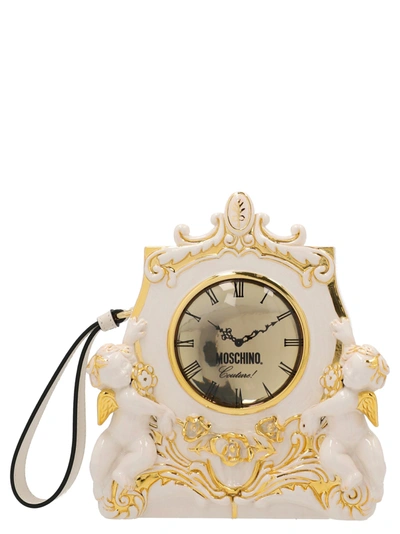 Moschino 'clock' Clutch In White