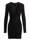 Versace Silk Satin-trimmed Crepe Mini Dress