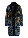 Etro Comet Paisley Pattern Coat In Wool