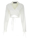 ANDREÄDAMO 'CRISS CROSS' CROPPED SHIRT