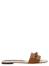 Etro Crown Me Slipper In Brown Leather