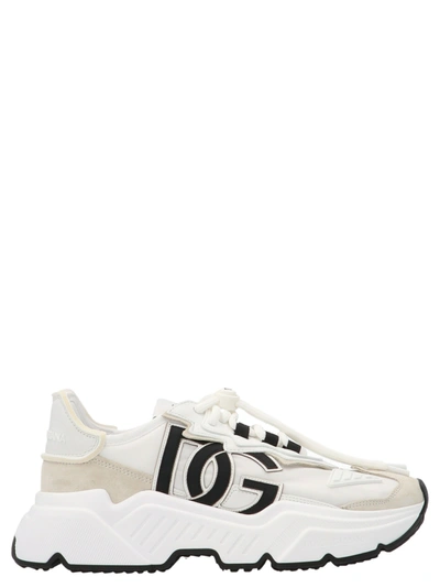 Dolce & Gabbana Daymaster Chunky-sole Leather Trainers In White