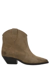 Isabel Marant Taupe Brown Calf Leather Texano Style Boots In Gray