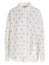 Attico Diana Logo Print Cotton Button-up Shirt