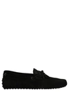 Tod's Black Black Gommini Nubuck Driving Shoes