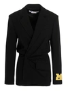 Off-white Black Dry Wo Twist Blazer Minidress