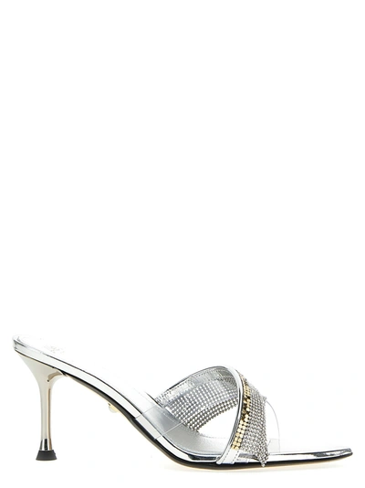 ALEVÌ ELASTIC SANDALS SILVER
