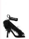 Sebastian Black Feather Wrap Heels