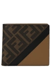 FENDI 'FENDI DIAGONAL' BIFOLD WALLET