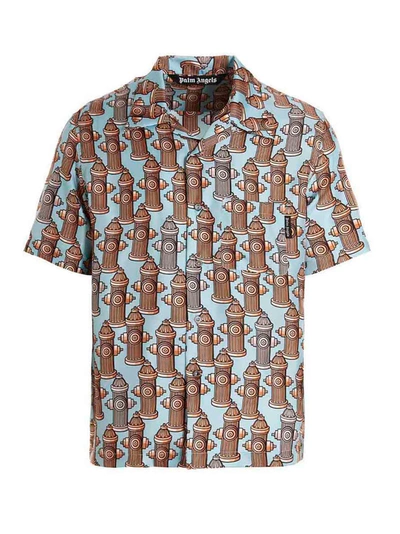 Palm Angels Fire Hydrant Pocket Bowling Shirt In Multi