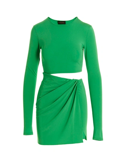The Andamane Gia Cut Out Jersey Crepe Mini Dress In Green