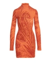 Etro Printed Jersey Turtleneck Mini Dress