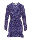 Isabel Marant Lara Ruched Printed Stretch-silk Mini Dress