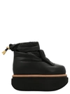 SACAI 'LEATHER PUFFY SHORT' ANKLE BOOTS