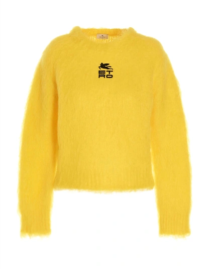 Etro Logo Chest Sweater In Yellow