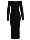 Khaite Marisole Glittery Off-the-shoulder Midi-dress